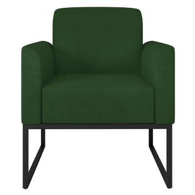 Poltrona Suede Verde/Preto