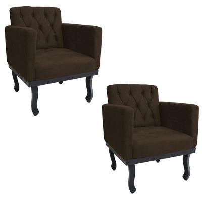 Kit 02 Poltrona Classic Corano Marrom