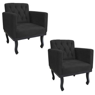 Kit 02 Poltrona Classic Corano Preto