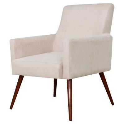 Poltrona Maria Pés Palito Suede Bege
