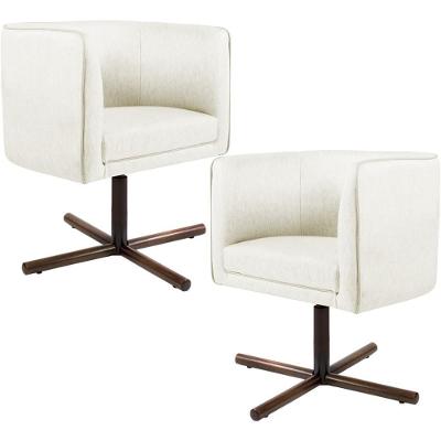 Kit 02 Poltronas Betina D02 Veludo Bege C-309