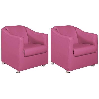 Kit 02 Poltronas Decorativas Catar Corano - Amarena Móveis Cor Pink
