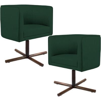 Kit 02 Poltronas Betina D02 Verde Musgo C-117