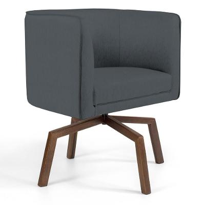Poltrona Giratória Base Ka Betina D02 Corano Cinza C-03
