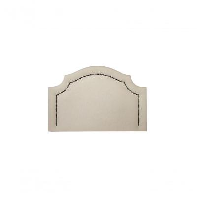 Cabeceira Solteiro Luxo 90X60 Off White Tachas Fumê