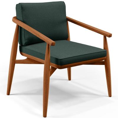 Poltrona Com Cintas De Corano Linho Verde Musgo