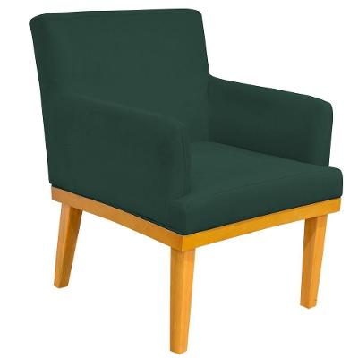 Poltrona Base Mel Beatriz Suede Verde Musgo