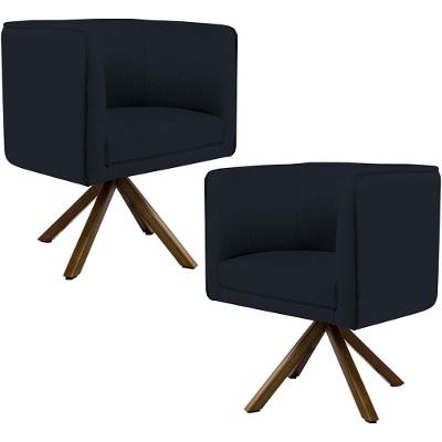 Kit 02 Poltronas Betina D02 Preto C-05