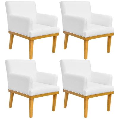 Kit 04 Poltronas Beatriz W01 Corano Branco