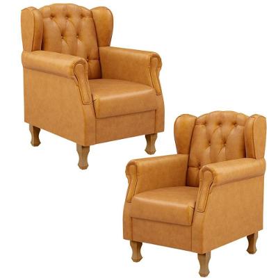 Kit 02 Poltronas Yara P02 Couríssimo Whisky