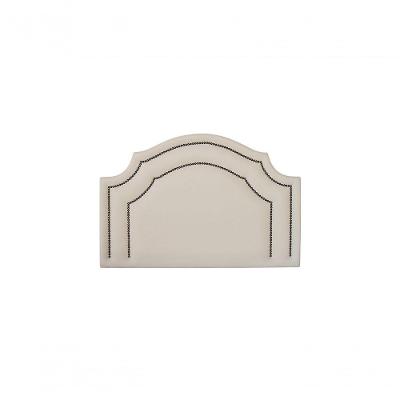Cabeceira Solteiro Luxo Dupla 90X60 Off White Tachas Fumê
