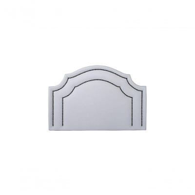 Cabeceira Solteiro Luxo Dupla 90X60 Branco Tachas Fumê