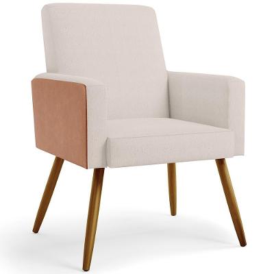 Poltrona Para Sala De Estar Maria Pés Palito Cru Camel