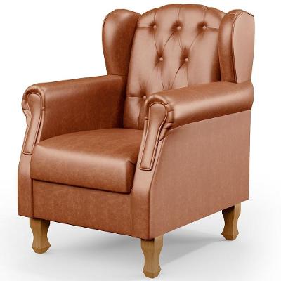 Poltrona Para Sala De Estar Yara P02 Camel