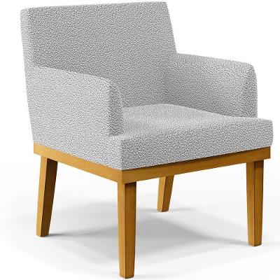 Poltrona Base Mel Beatriz W01 Bouclê Cinza