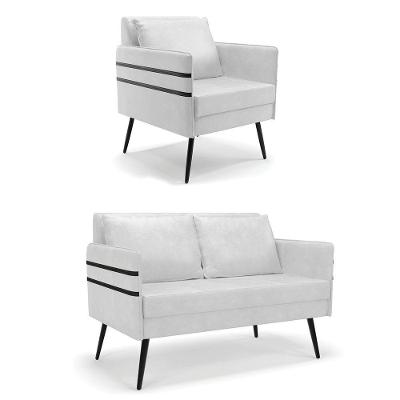Kit 01 Namoradeira E 01 Poltrona Corano Branco