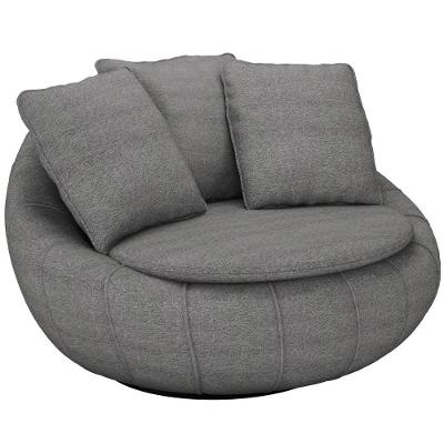Poltrona Giratória Kira M03 Linho Cinza