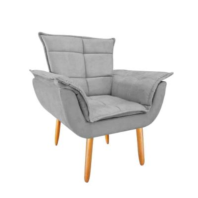 Poltrona Opala Suede Cinza