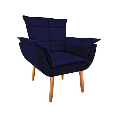 Poltrona Opala Suede Azul Marinho