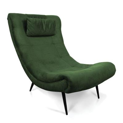 Poltrona Sher Suede Pés Palito De Ferro - D'Rossi Cor Verde
