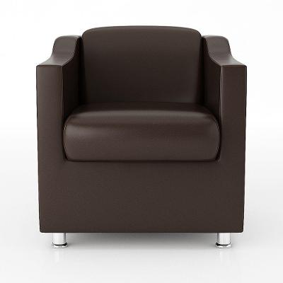 Poltrona Para Recepção Clínica Médica - Courino Marrom