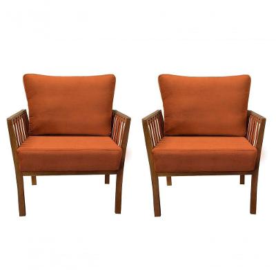 Kit 2 Poltronas Luxo Califórnia 0126 Ferrugem