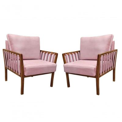 Kit 2 Poltronas Luxo Califórnia 0125 Rosa