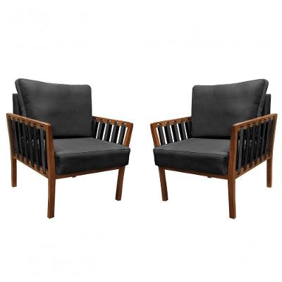 Kit 2 Poltronas Decorativa Luxo Califórnia Dora Bela 0131