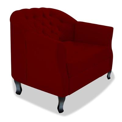 Poltrona Julia A02 Suede Doce Sonho Móveis Cor Bordô