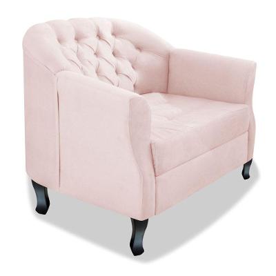 Poltrona Julia A02 Suede - Adj Decor Cor Rosê