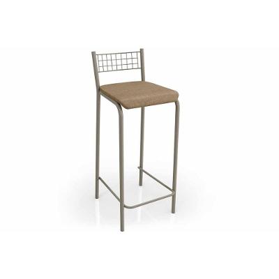 Banqueta Sala de Jantar Gênova 1B705NK 1 Un Níquel/Linho Capuccino - Kappesberg