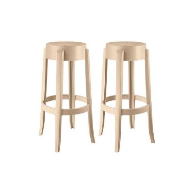 Kit 2 Banquetas Sala Jantar Shine UZ8007 2 Un Freijó/Suede Capuccino - Kappesberg