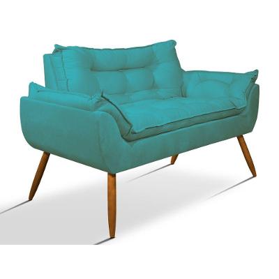 Sofá Poltrona Namoradeira ? Sala De Estar - Azul Turquesa