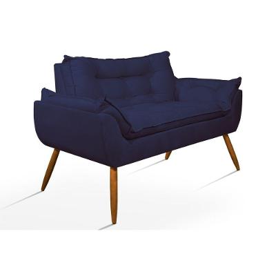 Sofá Poltrona Namoradeira ? Sala De Estar - Azul Marinho