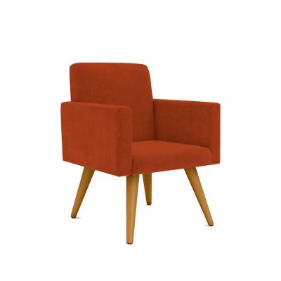 Poltrona Pé Palito Decoração Terracota