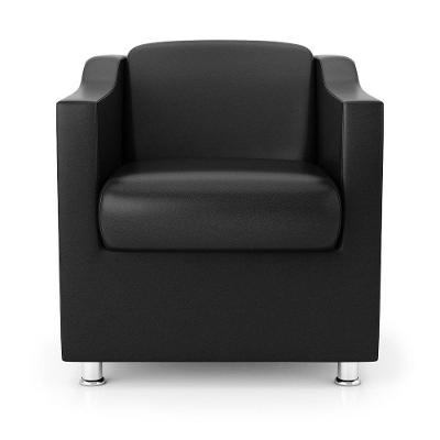 Kit 03 Poltrona Para Recepção Clínica Médica Decor Preto