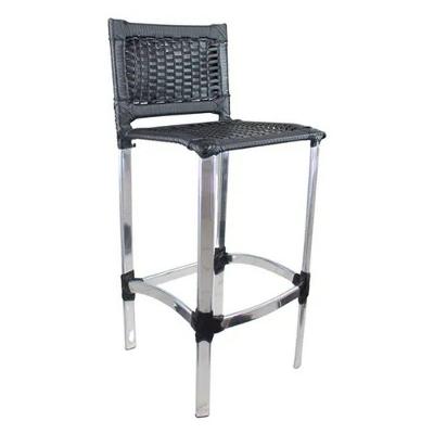 Banqueta Em Alumínio Para Edícula, Cozinha, Balcão Preto