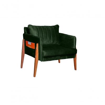 Poltrona Decorativa Luxo Milão Dora Bela 0130 Verde Musgo