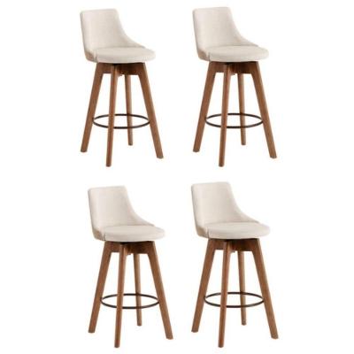 Conjunto 4 Banquetas Copa Gourmet Design-Linho Bege