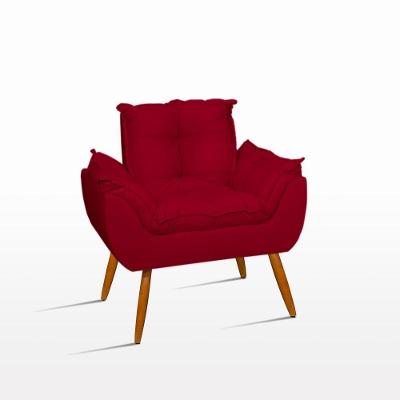 Poltrona Opala Decoração Cor:vermelha