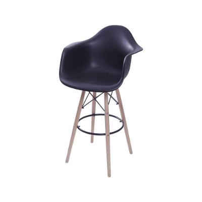 Banqueta Eames Dkr Com Braço Preta