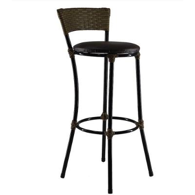 Banqueta Alta Forts Fibra Aço Acesse Móveis Pequi Marrom