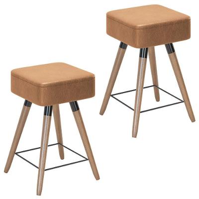 Kit 02 Banquetas Baixass Rio 50X32Cm C/ Corano Amarula