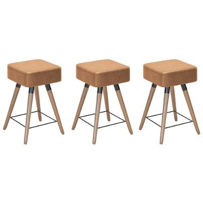 Kit 03 Banquetas Baixass Rio 50X32Cm C/ Corano Amarula