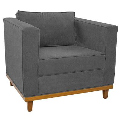 Poltrona Decorativa Europa Corano Cinza