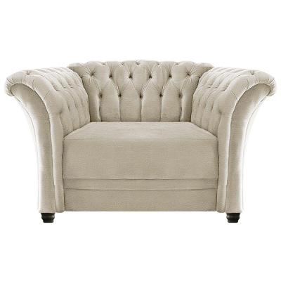 Poltrona Decorativa Chesterfield Bege-