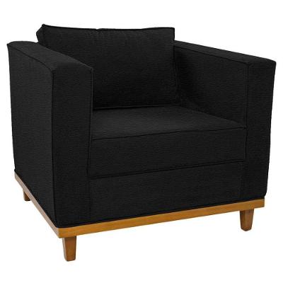 Poltrona Decorativa Europa Corano Preto