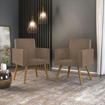 2 Poltronas Cadeiras p/ Escritó. Balaqui Decor capuccino
