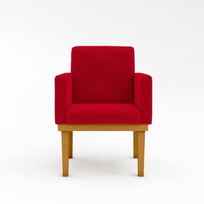 Poltrona Base Reforçara EstudosBalaqui Decor vermelha