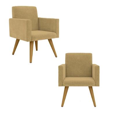 2 Cadeiras Poltronas p/Escritó. Balaqui Decor capuccino